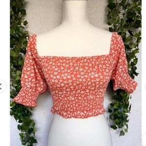 Billabong Women's Floral Crop Top - Coral